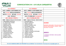 CONVOCATION C D LE SAMEDI 10 SEPTEMBRE 2016