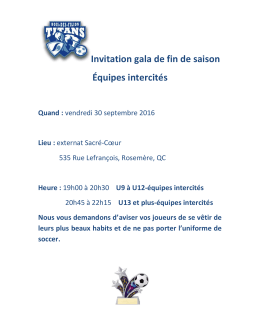 invitation gala 2016 soccer intercité