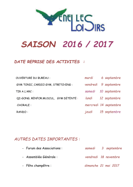 saison 2016 / 2017