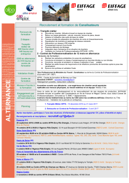 Fiche Canalisateur EIFFAGE INFRAS 2017 31 08 16