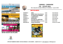 Concerts 2016 - Office de tourisme de Cargèse