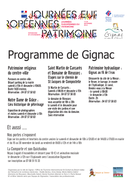 Programme de Gignac