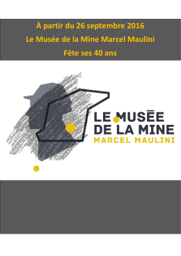 Communiqué de presse - Musée Mine Ronchamp