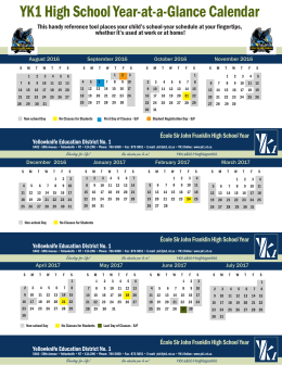 2016/17 Calendar - Yellowknife Education District