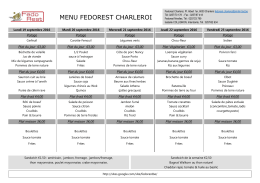 menu fedorest charleroi - Sites