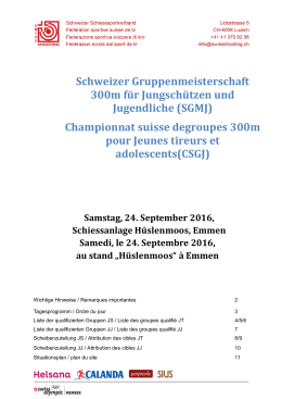 Schweizer Gruppenmeisterschaft 300m für Jungschützen und