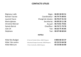 contacts utiles