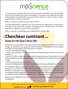 Chercheur ruminant- H/F
