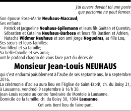 Monsieur Jean-Louis NEUHAUS