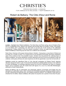 Robert de Balkany: The Côte d`Azur and Rome
