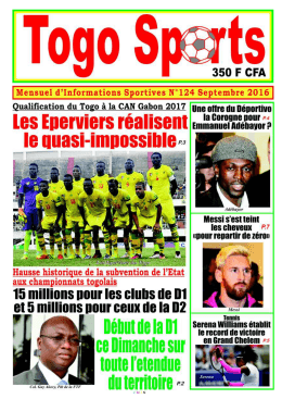 Togo Sports N°124 - République Togolaise