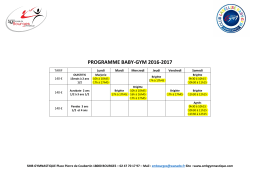 PROGRAMME BABY-GYM 2016-2017