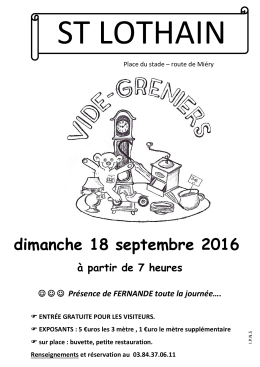 dimanche 18 septembre 2016 - Saint