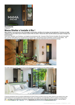 Mama Shelter s`installe à Rio - AccorHotels