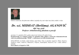 Dr. sci. MIDHAT (Ibrišima) AGANOVIĆ