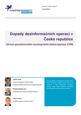 Dopady dezinformačních operací v České republice - Think