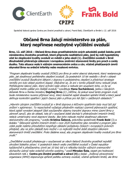 Tisková zpráva Brno