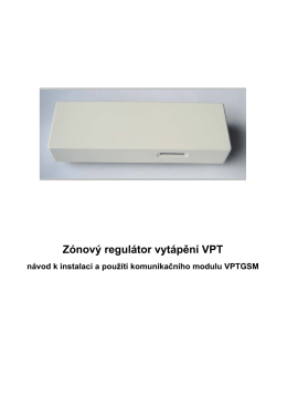 Zónový regulátor vytápění VPT