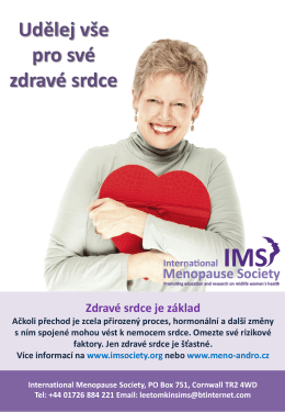 Udělej vše pro své zdravé srdce - International Menopause Society