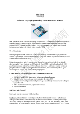 Software EasyLogic pro moduly SDS MICRO a