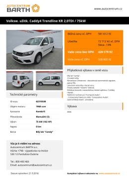 Volksw. užitk. Caddy4 Trendline KR 2,0TDI / 75kW
