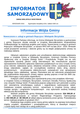 informator samorządowy - Gmina Wielopole Skrzyńskie