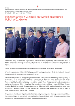 Minister Jarosław Zieliński przywrócił posterunek Policji w Czyżewie