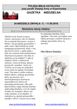 gazetka niedzielna - Polska Misja Katolicka