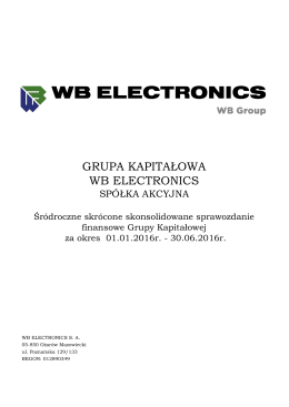 grupa kapitałowa wb electronics