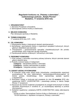 Regulamin - SCK w Sarbinowie
