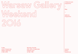 program - Warsaw Gallery Weekend