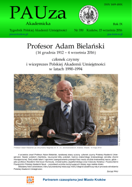 Profesor Adam Bielański