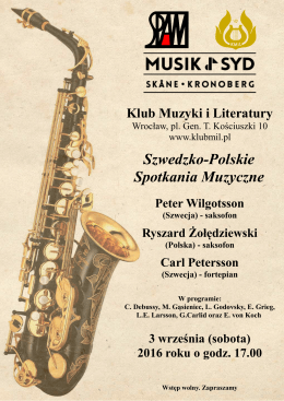 Plakat  - Klub Muzyki i Literatury we Wrocławiu