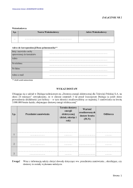 ZAŁĄCZNIK NR 2 energia elektryczna pop