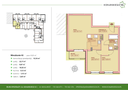 Mieszkanie 42 – pow. 61,65 m2 komunikacja (przedpokój) – 10,34