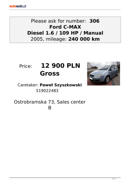 Please ask for number: 306 Ford C-MAX Diesel 1.6