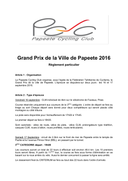 Grand Prix de la Ville de Papeete 2016