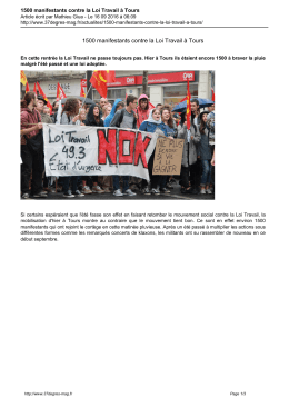 37degres - 1500 manifestants contre la Loi Travail à Tours