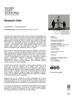 Benjamin Katz - Musée d`Art Moderne de la Ville de Paris