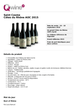Saint Cosme Côtes du Rhône AOC 2015