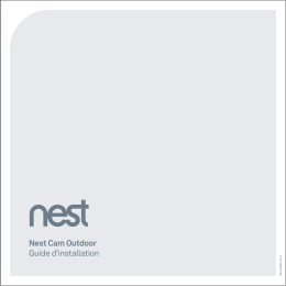 Nest Cam Outdoor Guide d`installation