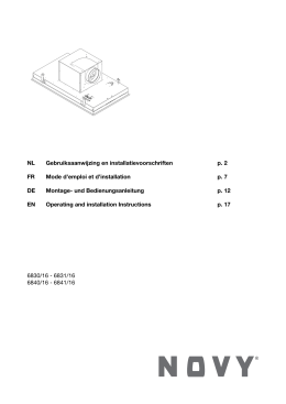 NL Gebruiksaanwijzing en installatievoorschriften p. 2 FR