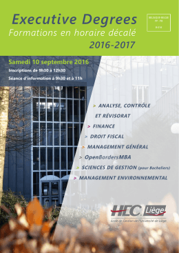 Executive Degrees - HEC Liège