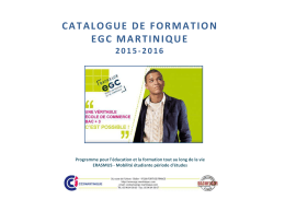 CATALOGUE DE FORMATION EGC MARTINIQUE
