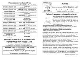 Bulletin trimestriel - Paroisse Notre-Dame du Loir