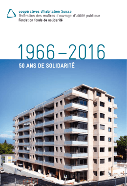 Brochure pour les 50 ans du fonds de solidarité
