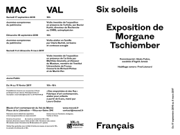 MAC VAL Six soleils Exposition de Morgane Tschiember Français