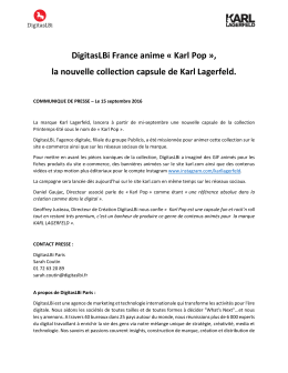 DigitasLBi France anime « Karl Pop », la nouvelle collection