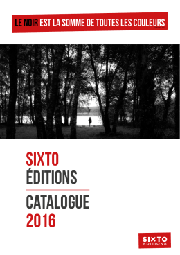 SIXTO éditions Catalogue 2016