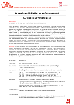 Descriptif du cours - CNP Lausanne/Aigle
